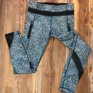Unique Lululemon Crop Leggings With Mesh Accents